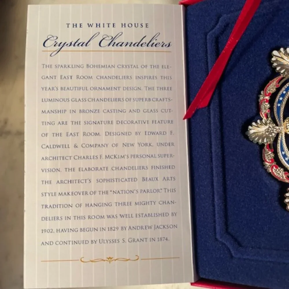 2002 White House Christmas Ornament The East Room in 1902 IOB